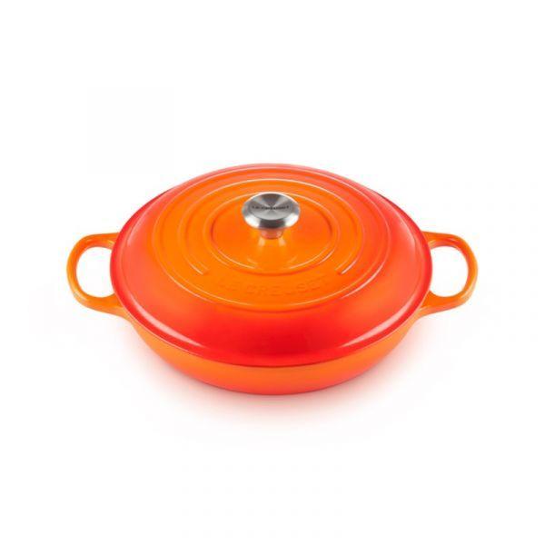 Caçarola Baixa LE CREUSET 21180260902430 (Ferro fundido - 26 cm - Laranja)