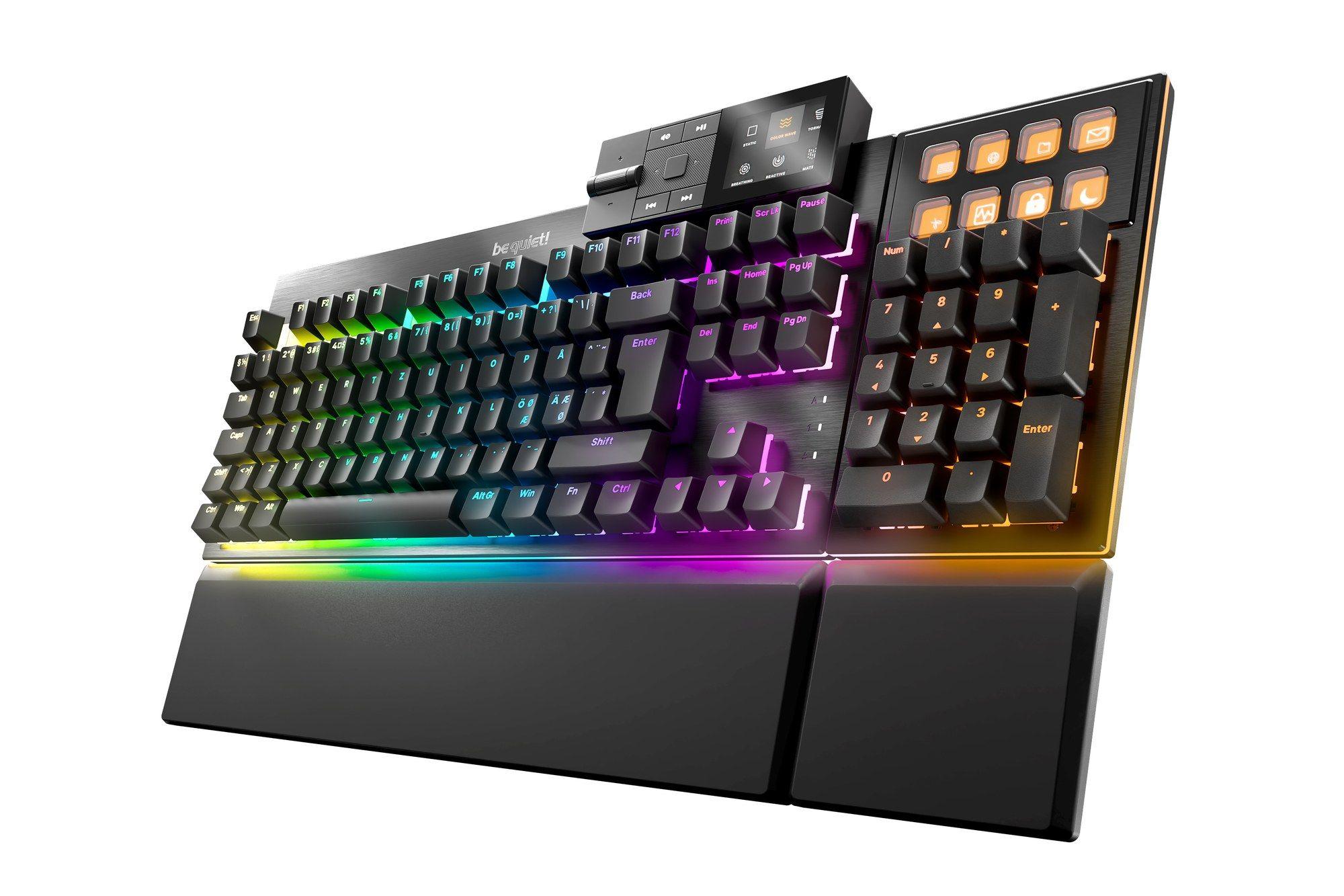 Teclado Gaming BE QUIET! Dark Mount Silent Linear (Alemão - be quiet! Silent Linear - Tamanho completo - Preto)