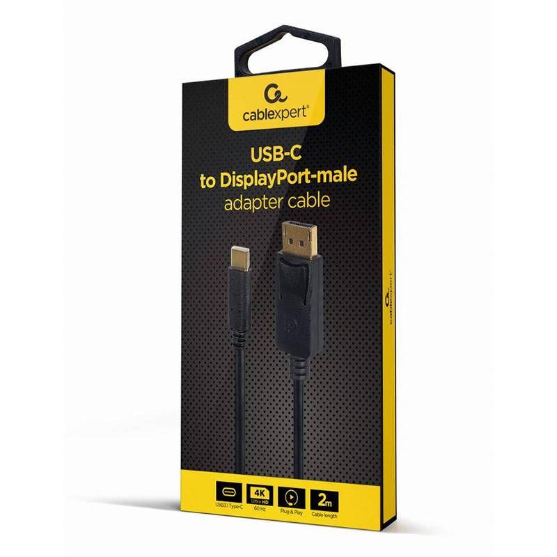 Cabo GEMBIRD A-CM-DPM-01 (2 m - DisplayPort - USB Type-C - Preto) — miniatura 2