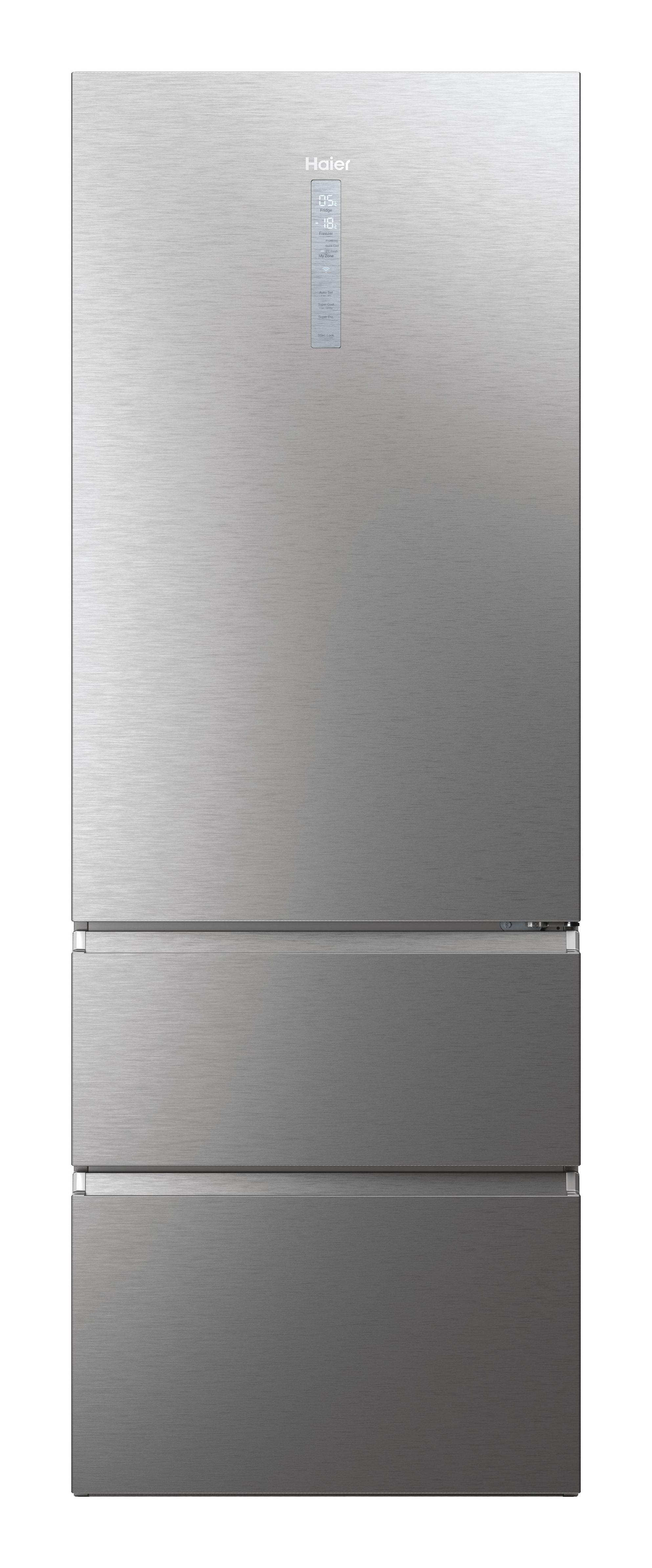 Frigorífico Combinado Independente HAIER HTW7720DNMP (486 l - hOn - 200,6x70x67,5 cm - Inox Platina)