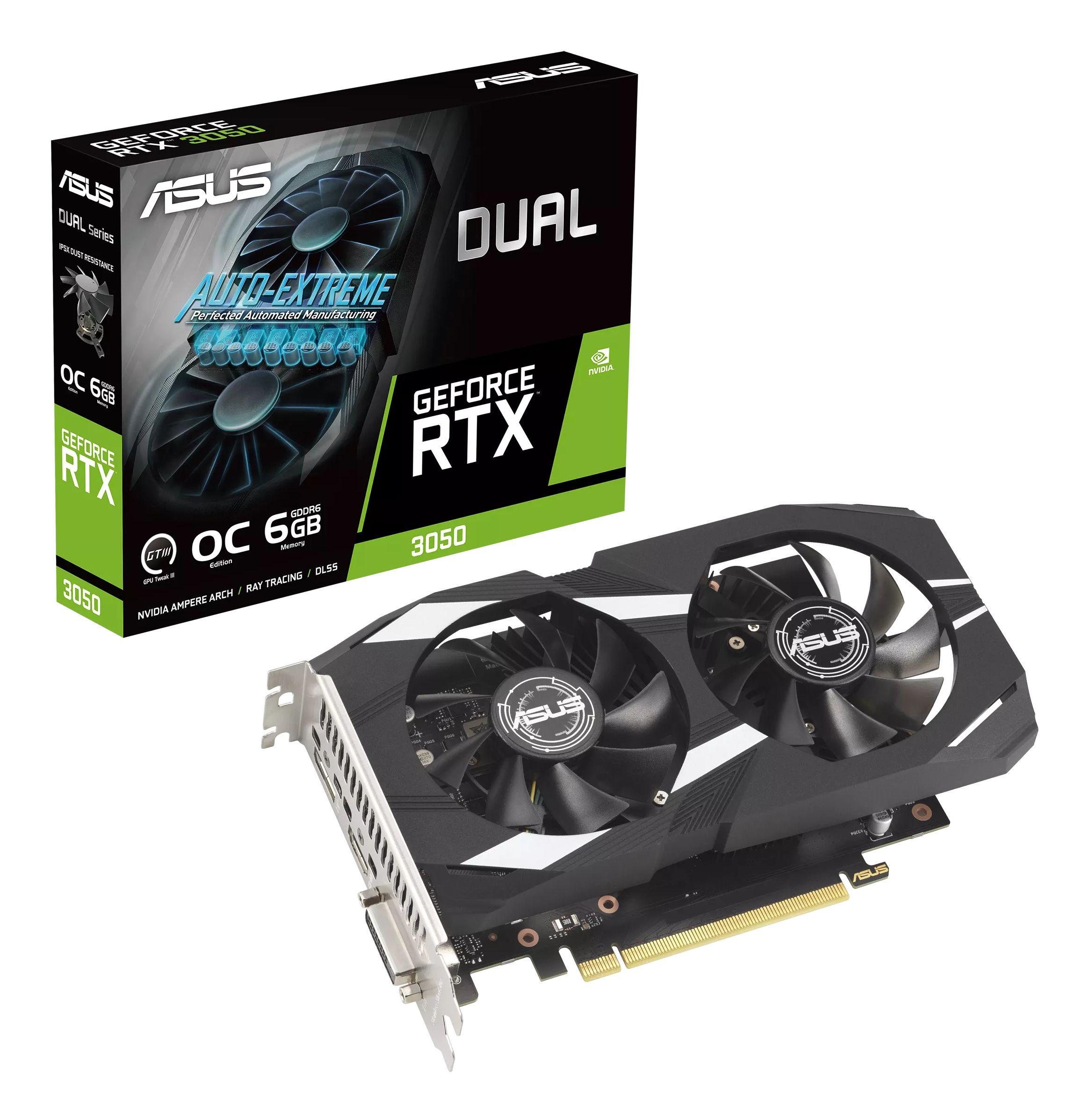 Placa Gráfica ASUS Dual GeForce RTX 3050 OC (GeForce RTX 3050 - 14 Gbit/s - 6 GB - Preto), miniatura 10