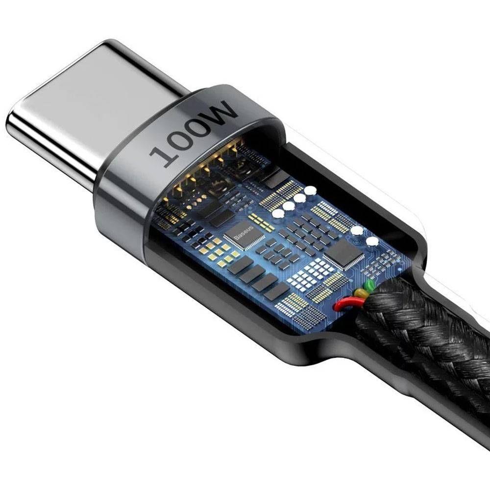 Cabo USB-C BASEUS Cafule PD2.0 (2 m - USB-C - Cinza e Preto) — miniatura 5