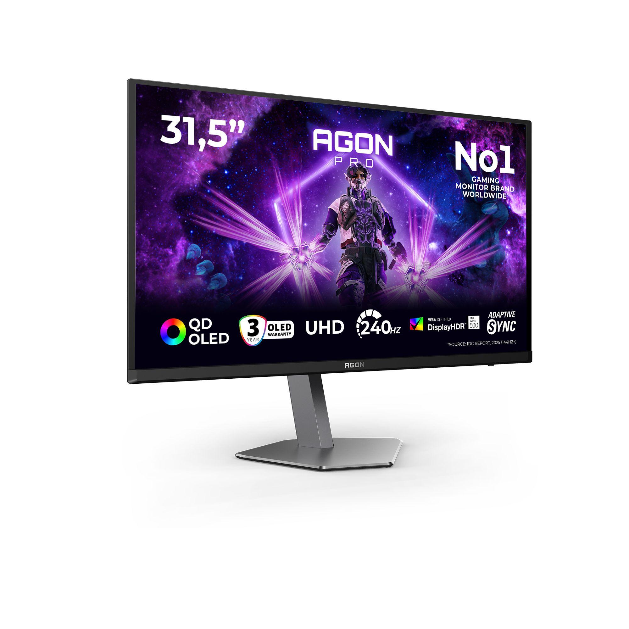 Monitor AOC AGON PRO AG326UZD2 (31,5" - OLED - 240 Hz - Preto) — miniatura 2