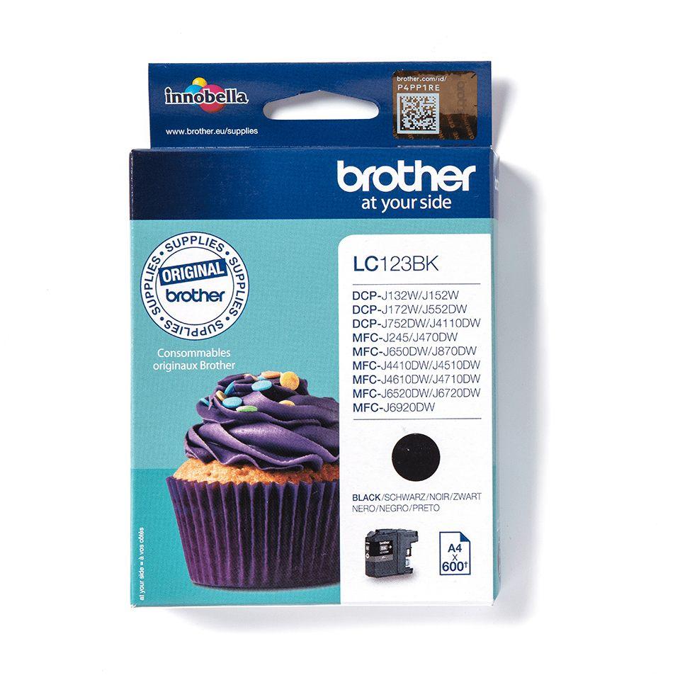 Tinteiro BROTHER LC123BK (600 páginas - Preto)