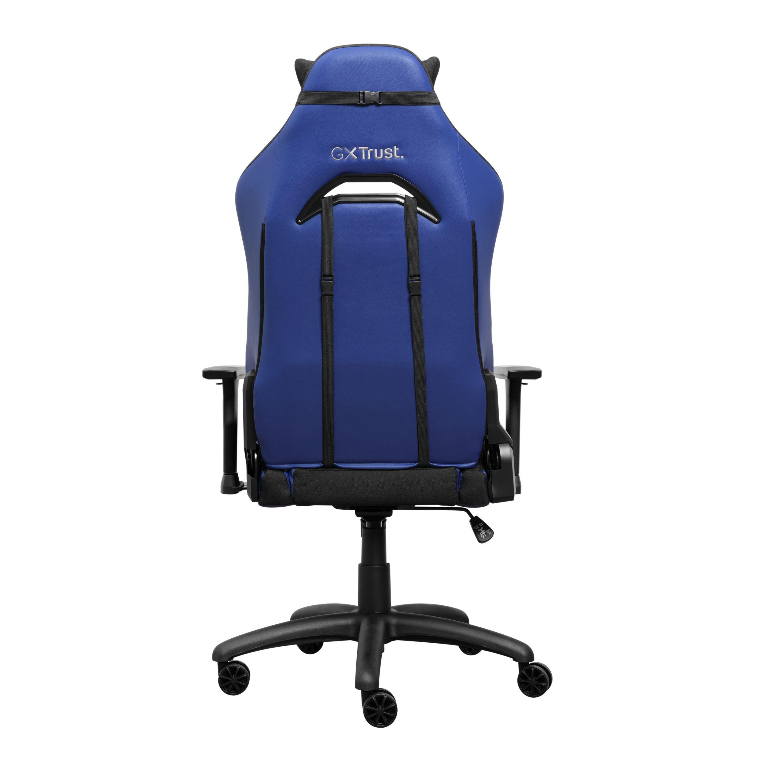 Cadeira Gaming TRUST GXT 714 RUYA (150 kg - 10 cm - Couro, Poliuretano - Preto e Azul) — miniatura 5