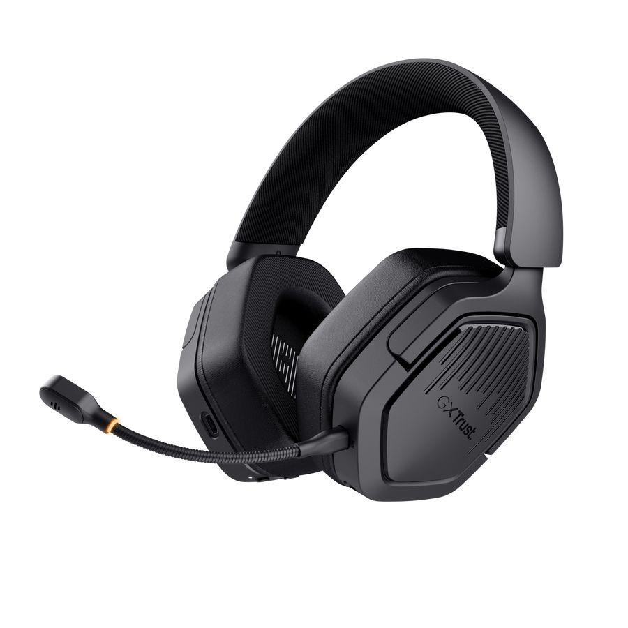 Headset Gaming TRUST GAMING GXT 493PS Carus (Binaural - Com fios e sem fios - Circum-aural - Preto)