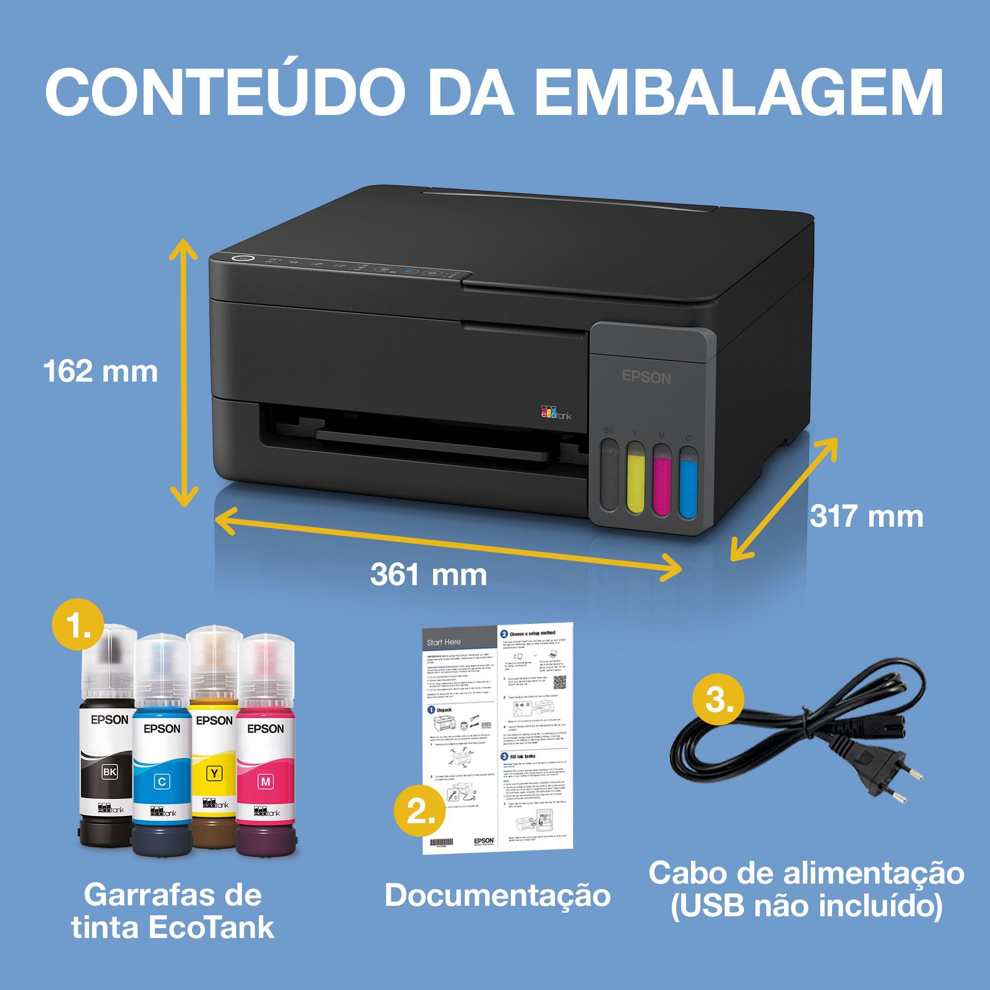 Impressora Multifunções EPSON EcoTank ET-2915 (A4 - Wi-Fi - Preto) — miniatura 5