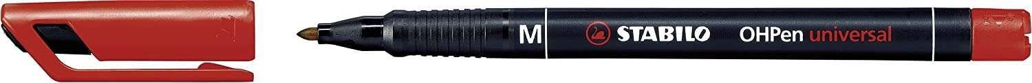 Marcador Permanente STABILO OHPen 843/40 (Plástico - Vermelho)