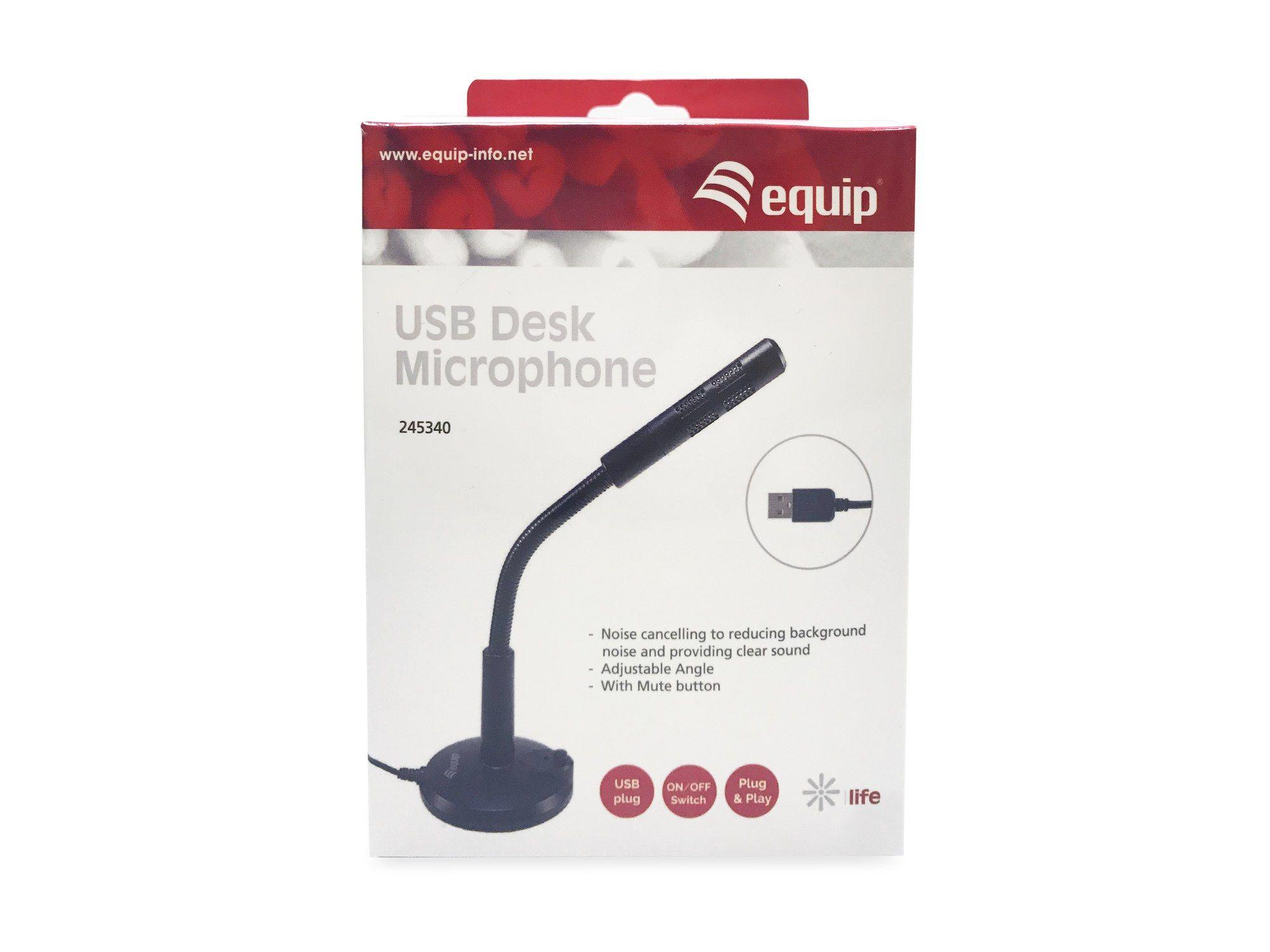 Microfone de Mesa EQUIP 245340 (Microfone de mesa - Com fios - USB - Preto), miniatura 4