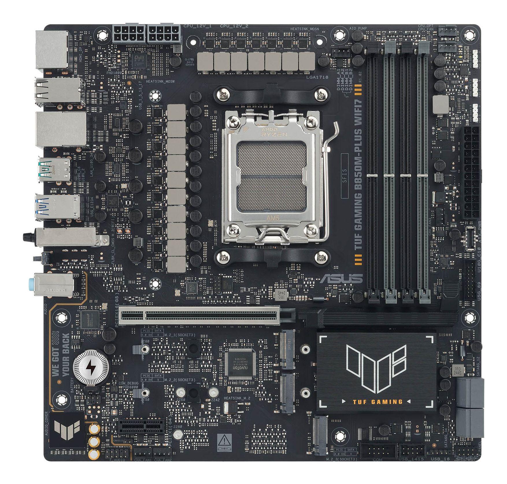 Motherboard ASUS TUF GAMING B850M-PLUS WIFI7 (AM5 - micro ATX - ATX - Preto), miniatura 10