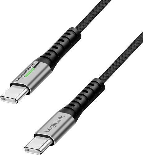 Cabo USB-C LOGILINK CU0444 (2 m - Preto)