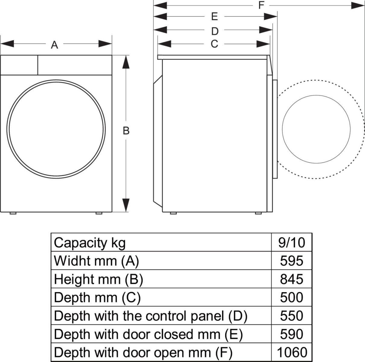 Máquina de Lavar Roupa Independente HISENSE WF3S9043BW3 (1400 RPM - B - A - Branco), miniatura 9