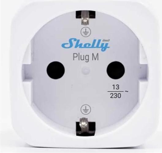 Tomada Inteligente SHELLY Plug M Gen3 (Branco)