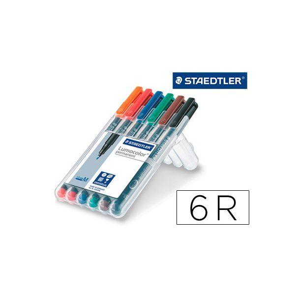 Conjunto de 6 Marcadores Permanentes STAEDTLER Lumocolor 317 WP6 (Polipropileno - Cores sortidas), miniatura 2