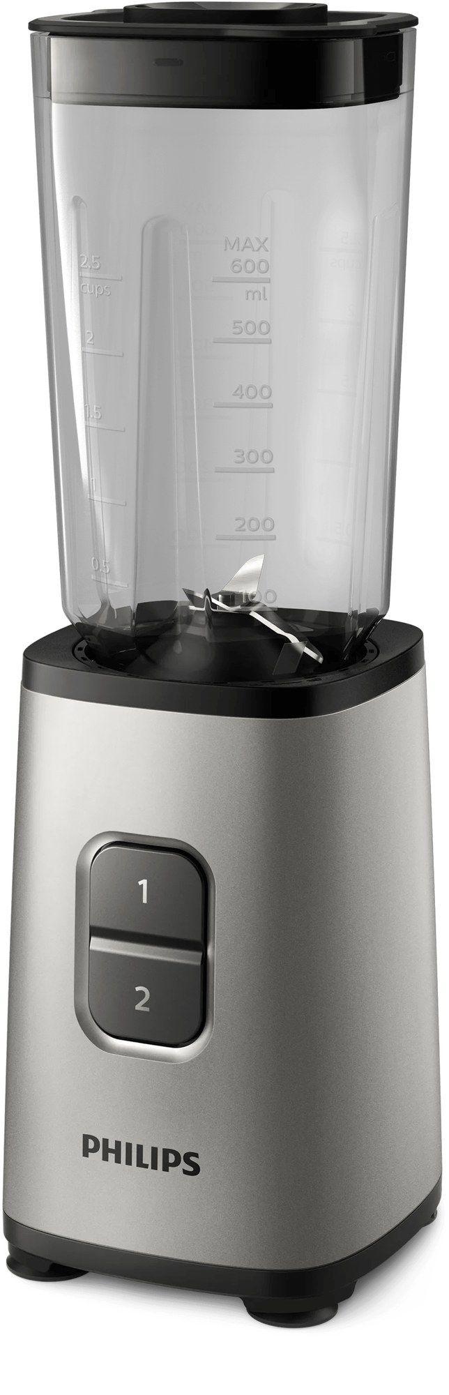 Liquidificadora PHILIPS Daily Collection HR2604/80 (Liquidificador - 350 W - 28 520 rpm - Preto/Inox)