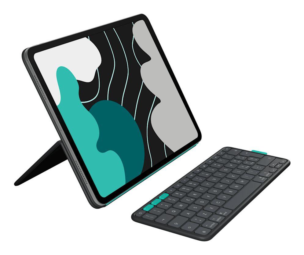Teclado LOGITECH Flip Folio (Nórdico - Bluetooth - Sem fios - Grafite)