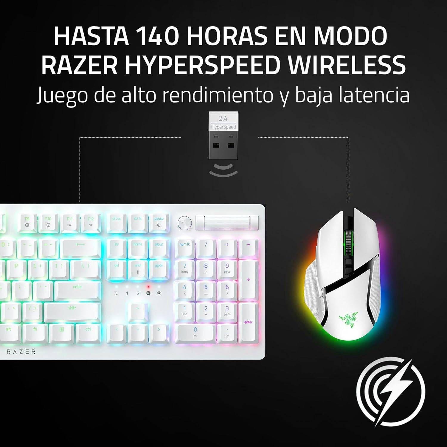 Rato RAZER Basilisk V3 Pro 35K (Mão direita - 35000 DPI - Ótico - Branco) — miniatura 4