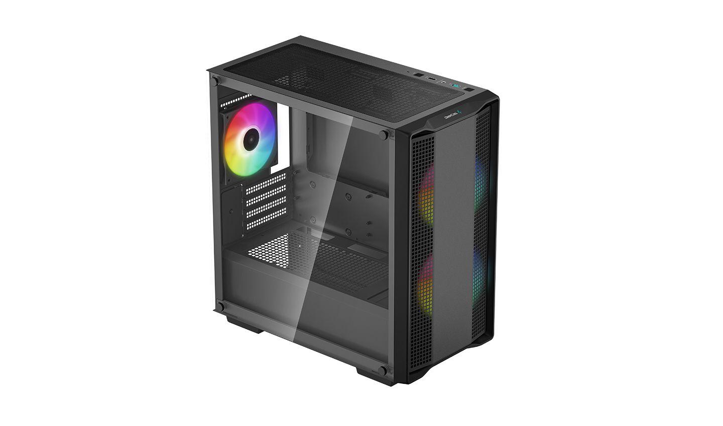 Caixa de Computador DEEPCOOL CC360 ARGB (Micro ATX, Mini-ITX - ATX, PS2 - Mini Tower - Preto) — miniatura 3