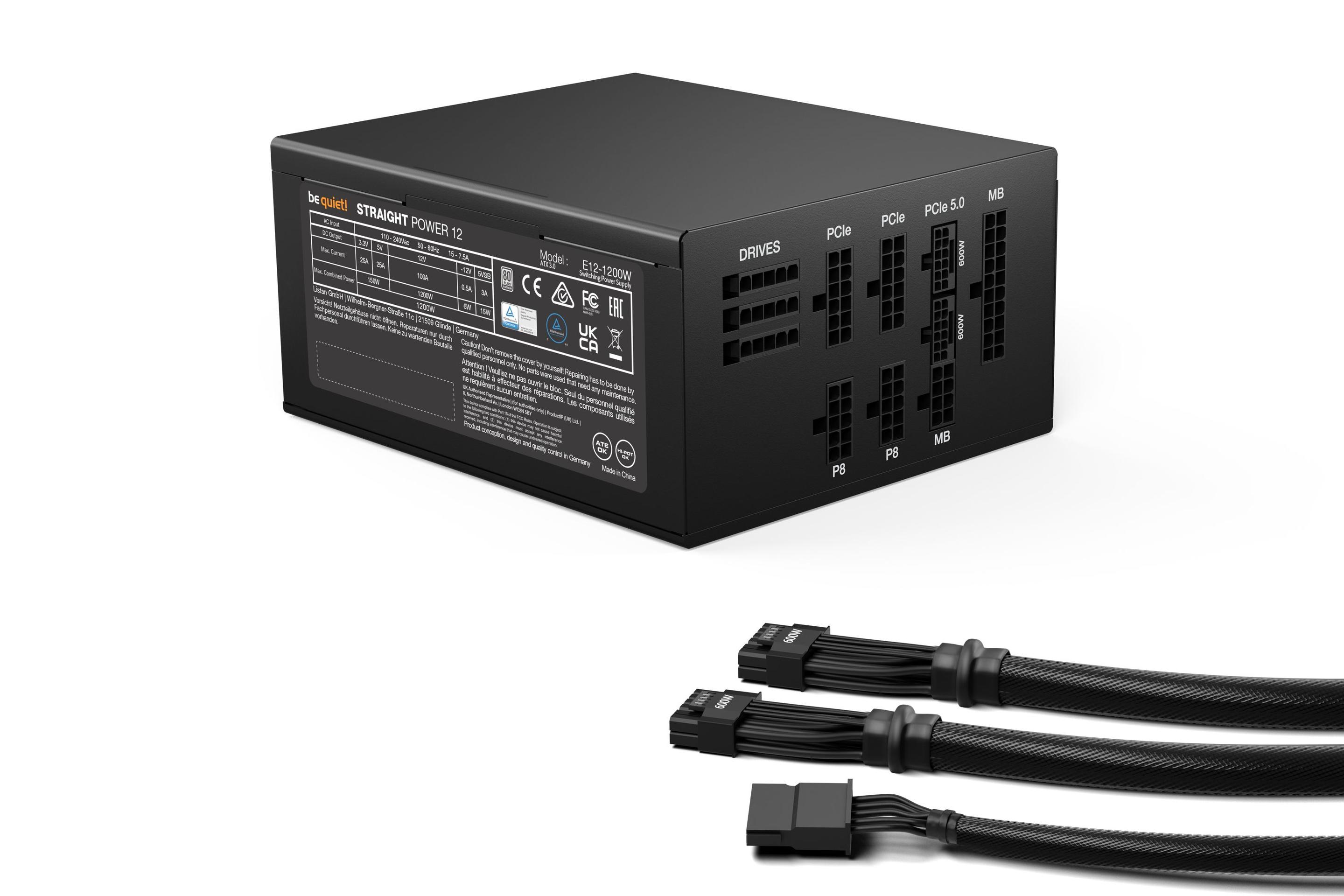 Fonte de Alimentação BE QUIET! Straight Power 12 BN339 (ATX - 1200 W - 80 Plus Platinum - Preto), miniatura 2