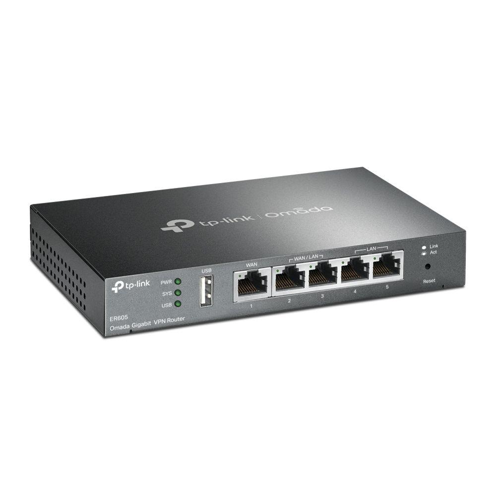 Router com Fios TP-LINK Omada ER605 (Gigabit Ethernet - 10, 100, 1000 Mbit/s - Preto) — miniatura 3