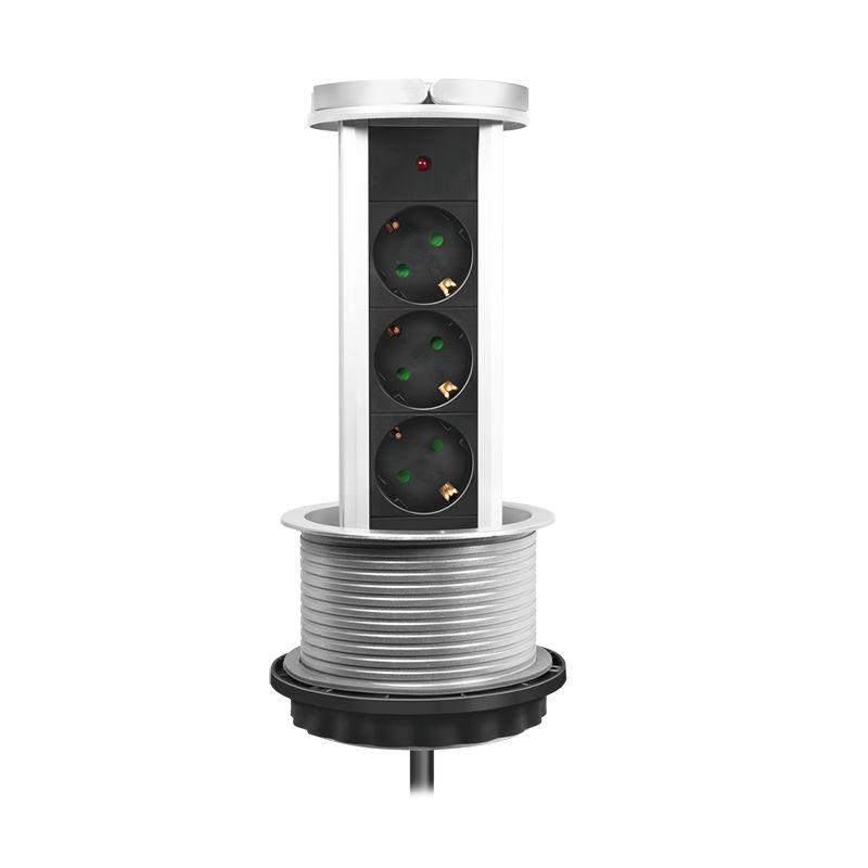 Bloco de Tomadas de Encastrar LOGILINK LPS235A (1,8 m - Preto e Prateado) — miniatura 3
