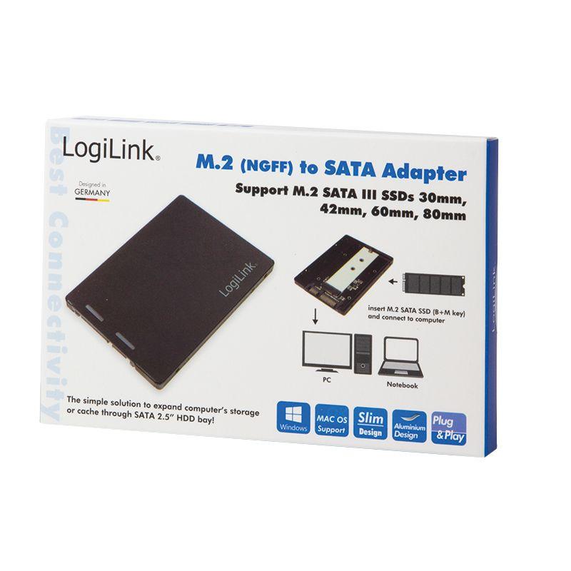 SSD LOGILINK AD0019 (M.2 NGFF para SATA 2,5'' - Preto) — miniatura 4