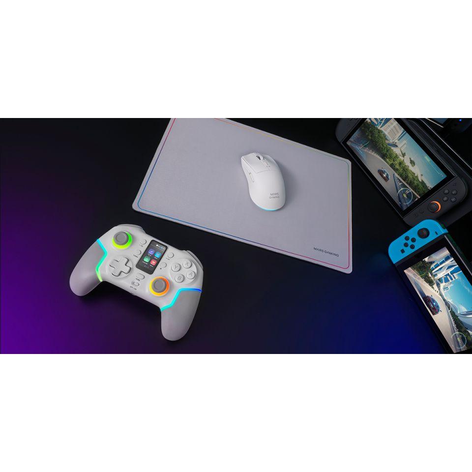 Comando MARS GAMING MGP-V3W (Nintendo Switch - USB Type-A para USB Type-C - Bluetooth/RF/USB - Branco) — miniatura 6