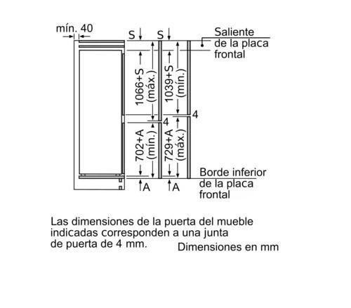 Frigorífico Combinado Encastre SIEMENS KI86SAFE0 (56 cm - 177 cm - 55 cm - Branco) — miniatura 4