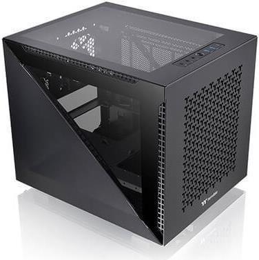 Caixa Micro-ATX THERMALTAKE Divider 200 TG Air (Micro Tower - SPCC, vidro temperado - 18,5 cm - Preto)