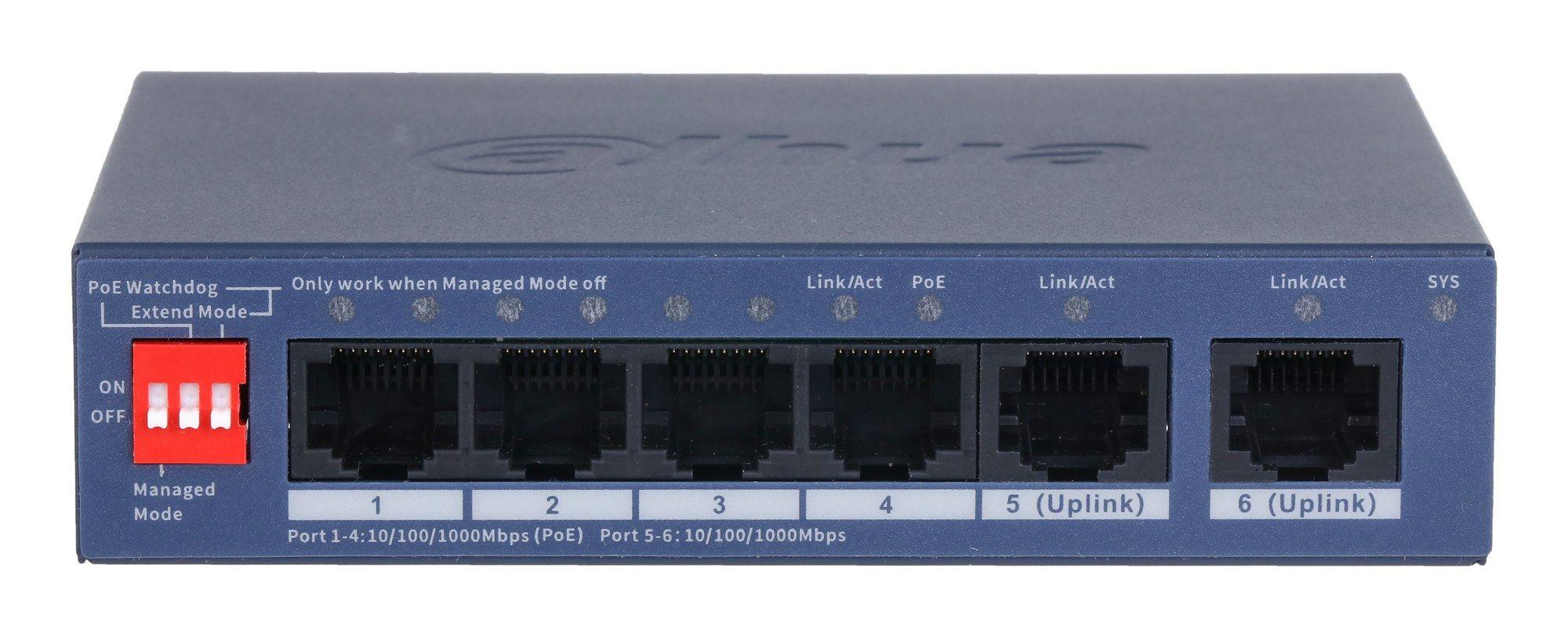 Switch Gerido DAHUA CS4006-4GT-36 (Gigabit Ethernet - 10, 100 e 1000 Mbit/s - 4 MB - Azul), miniatura 2