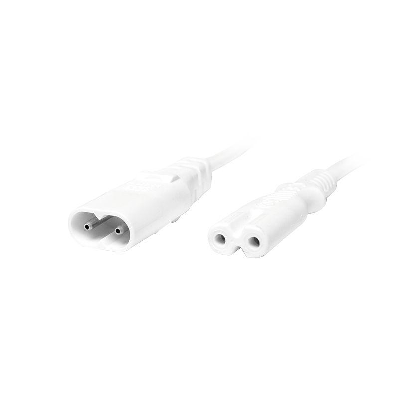 Cabo de Extensão de Alimentação LOGILINK CP132 (2 m - Acoplador C7 - Dispositivo para ligar C8 - Branco), miniatura 2