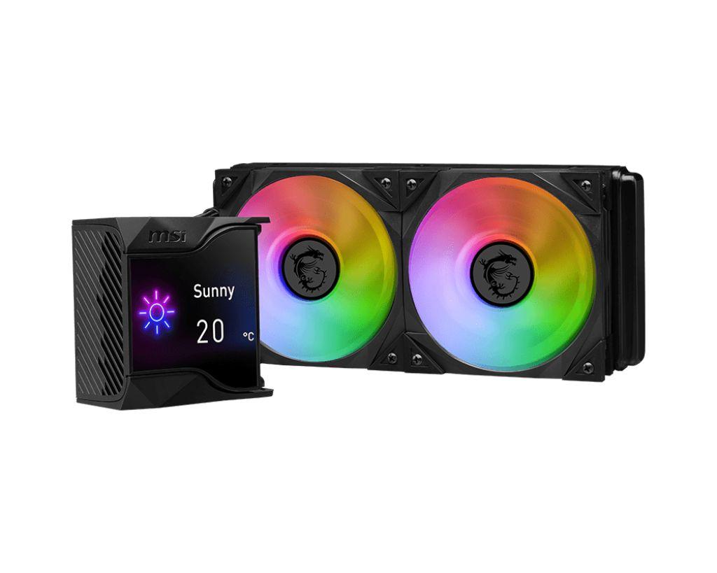 Kit de Refrigeração Líquida para CPU MSI MPG CORELIQUID D240 (120 mm - 2 ventoinhas - 2800 RPM - Preto) — miniatura 3