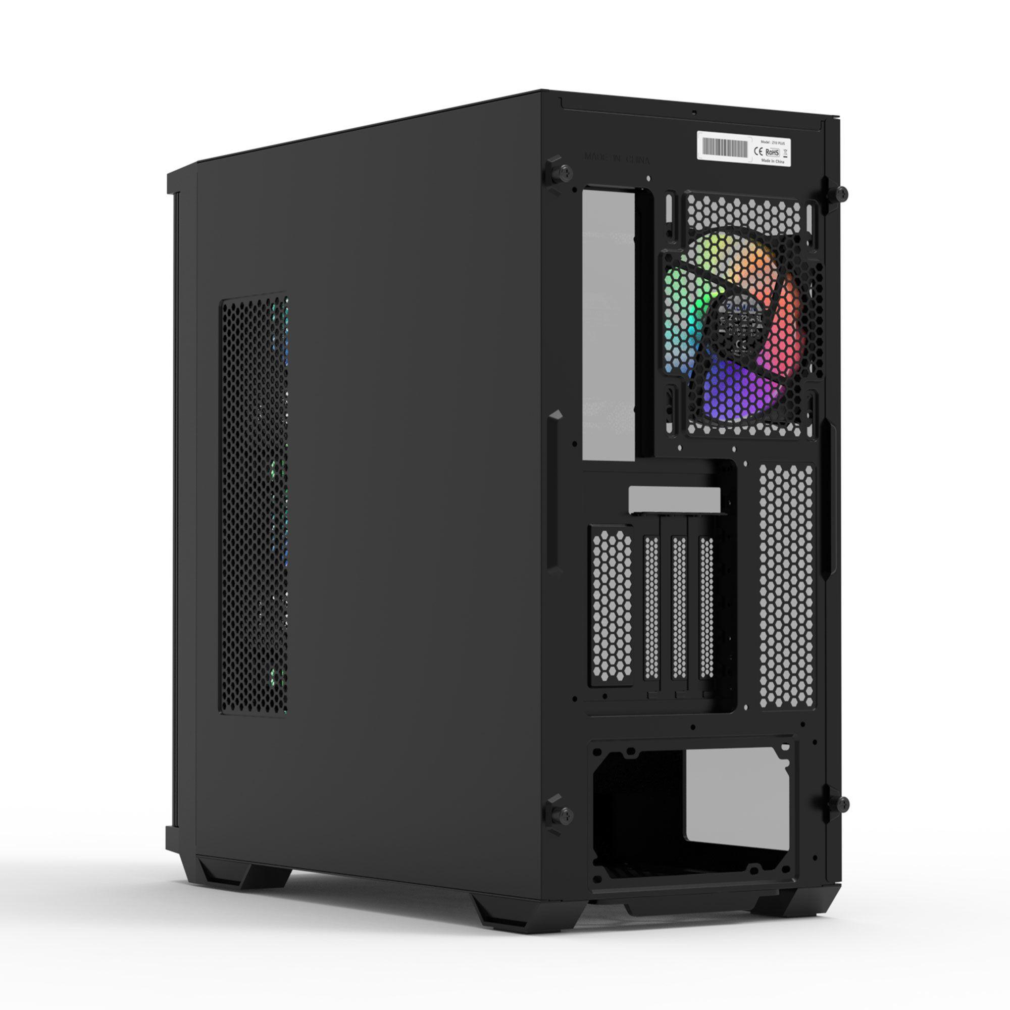 Caixa de Computador ZALMAN Z10 DUO (ATX, Mini-ATX, Mini-ITX - Midi Tower - Plástico, aço, vidro temperado - Preto), miniatura 6