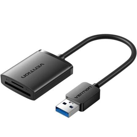 Leitor de Cartões VENTION CLPBB (USB-A 3.0 - SD e microSD - Preto)