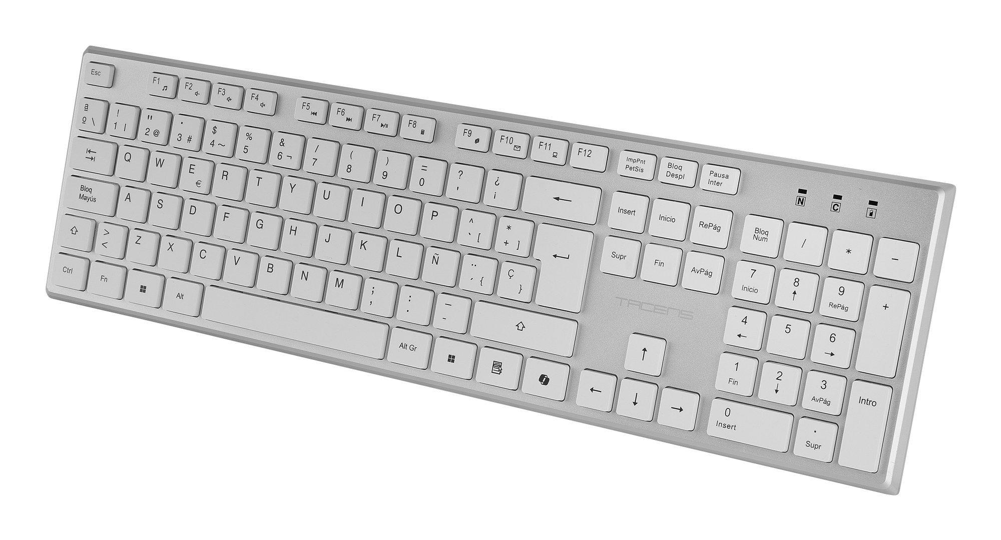 Conjunto de Teclado, Rato e Tapete TACENS 6ZENITHWES (Espanhol - Interruptor de membrana - Tamanho completo - Branco e Prateado), miniatura 5