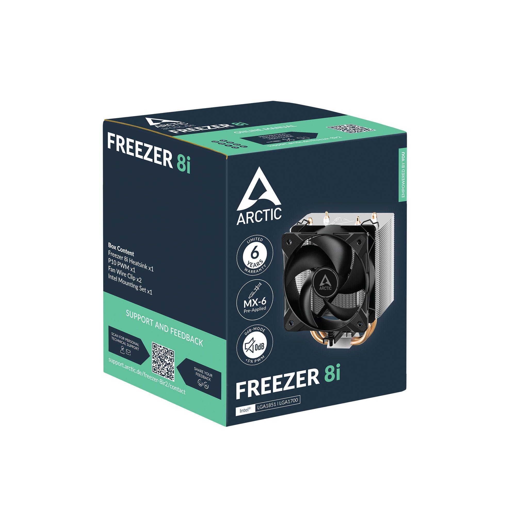 Cooler para CPU ARCTIC Freezer 8i (LGA 1700, LGA 1851 - 350 W - Alumínio e Preto) — miniatura 6