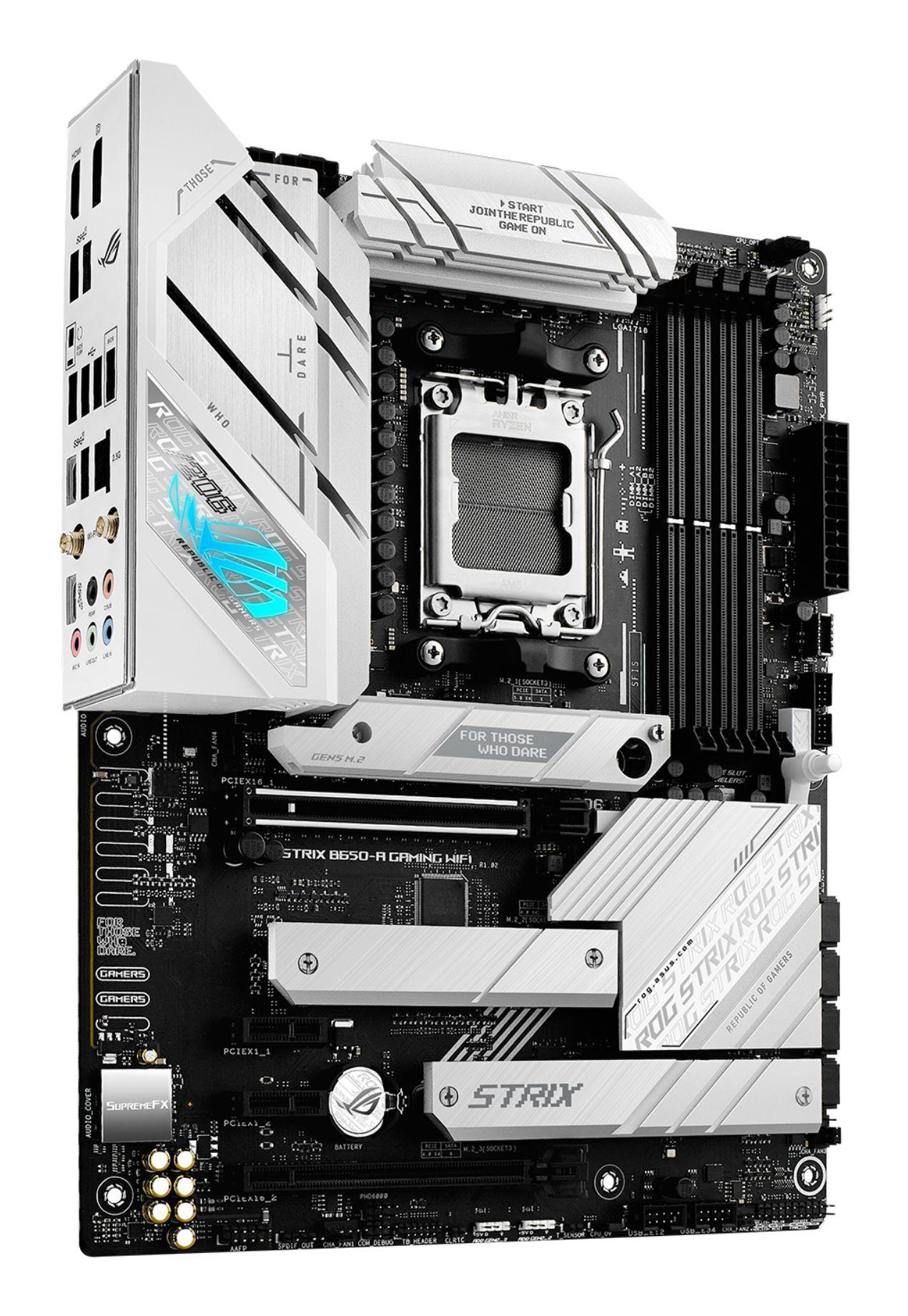 Motherboard ASUS ROG STRIX B650-A GAMING WIFI (AM5 - AMD Ryzen 7 - ATX - Preto e Prateado) — miniatura 3