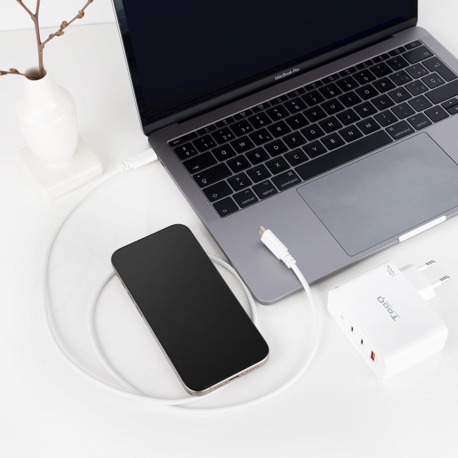 Cabo USB NANOCABLE 10.01.2301-L150-W (1,5 m - USB C - Branco) — miniatura 4