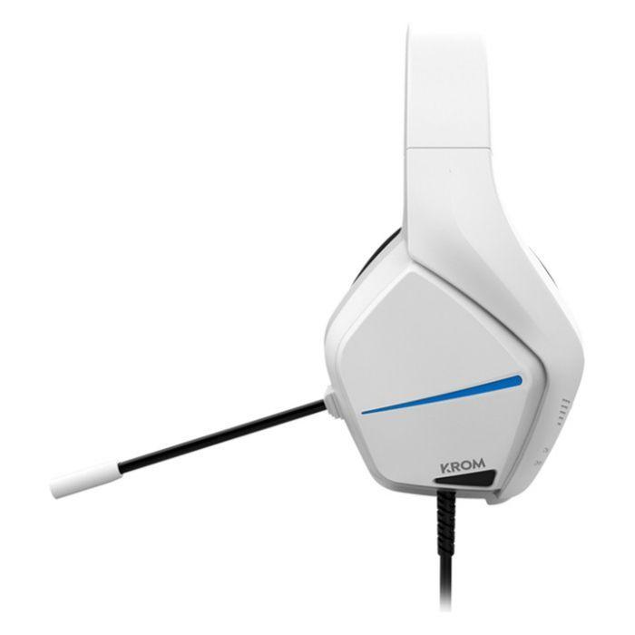 Headset Gaming KROM Kopa Move (Binaural - Com fios - Circum-aural - Branco e Azul) — miniatura 2