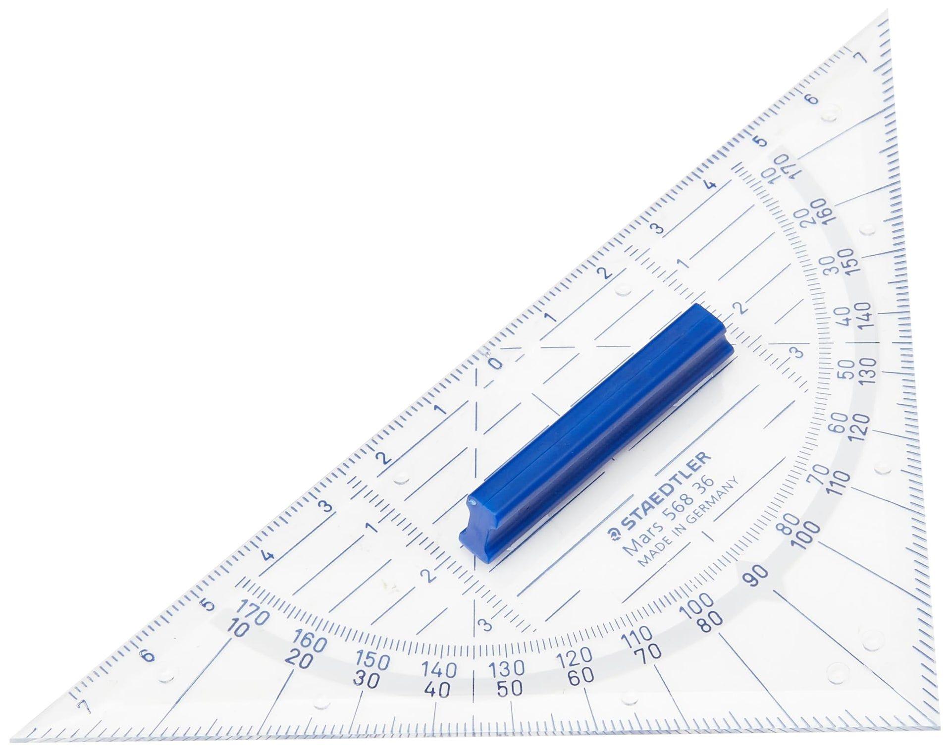 Esquadro de Geometria STAEDTLER Mars 568 36 (16 cm - Transparente)