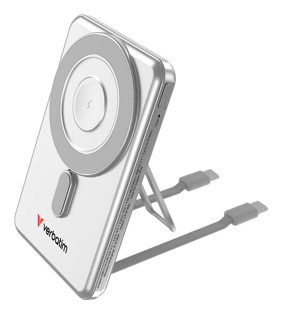 Powerbank VERBATIM Charge 'n' Go 2C 5000mAh (5000 mAh - 15 W - USB Type-C - Prateado)