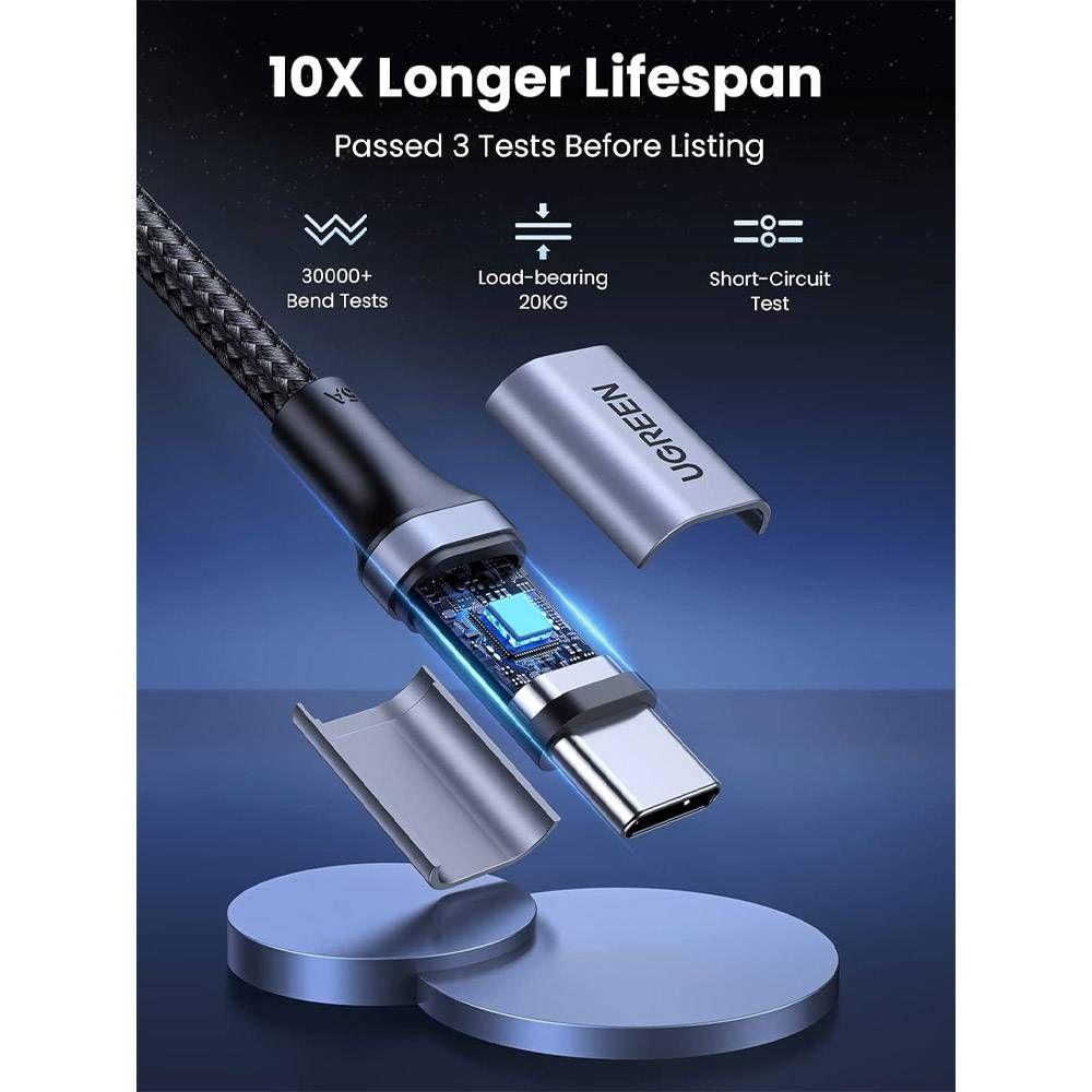 Cabo USB-C UGREEN 70427 (1 m - USB C - Preto) — miniatura 5