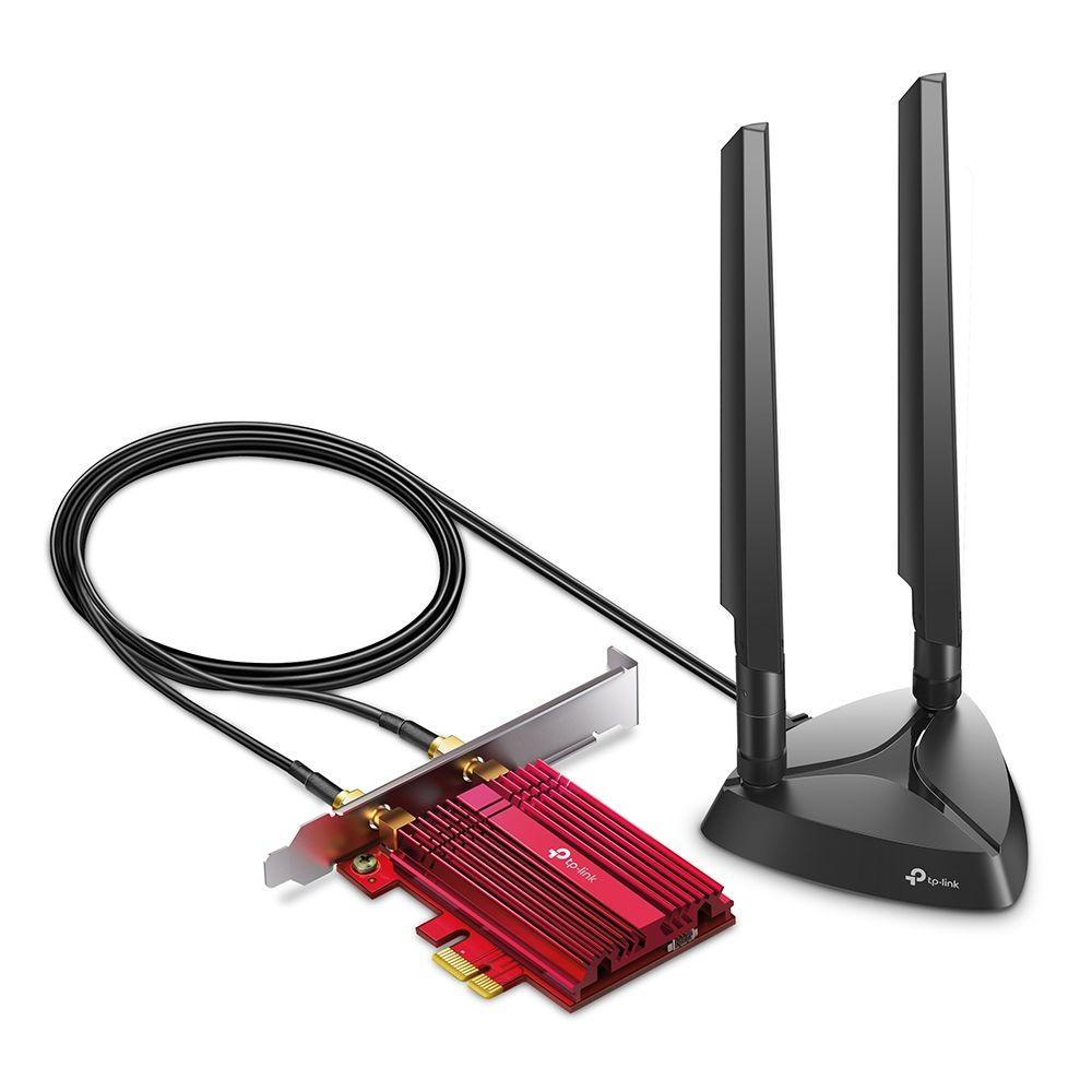 Placa de Rede PCIe TP-LINK Archer TXE75E (Wi-Fi 6E - 5400 Mbit/s - PCI Express - Preto/Vermelho) — miniatura 2