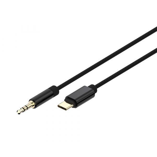 Cabo de Áudio GEMBIRD CCA-CM3.5M-1.5M (USB-C para Jack 3,5 mm - 1,5 m - Preto) — miniatura 2