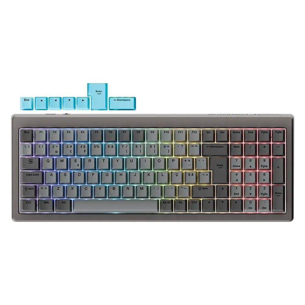 Teclado DUCKY Cushion 98 (DE, ISO - Shush Red - 96% - Níquel), miniatura 3