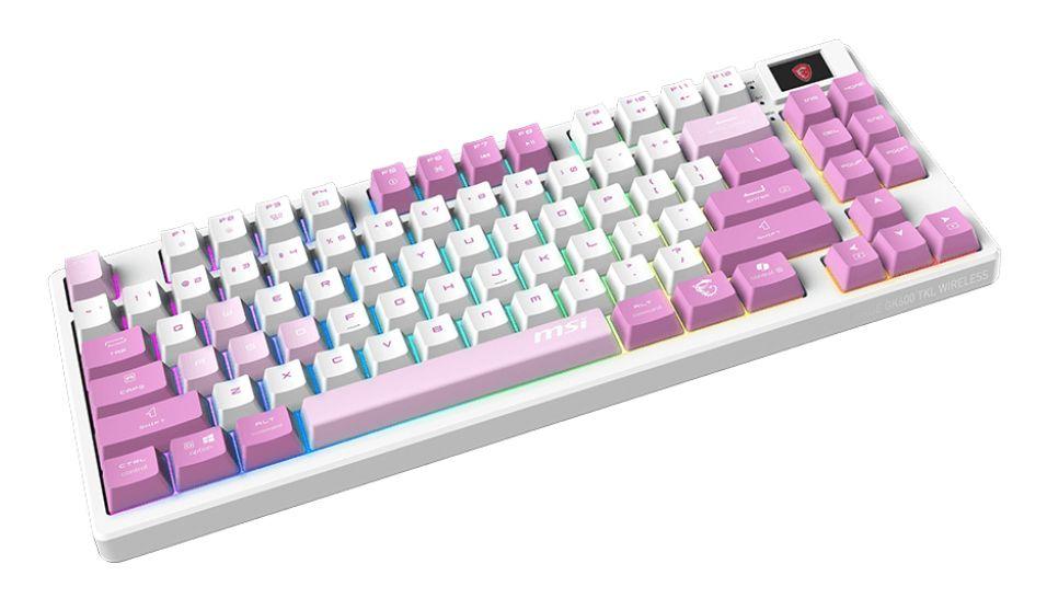 Teclado MSI FORGE GK600 TKL Wireless (Espanhol - Kailh Low-Profile White - USB + Bluetooth - Violeta) — miniatura 2