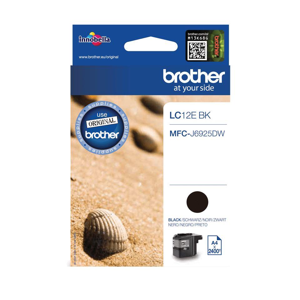 Tinteiro BROTHER LC12EBK (2400 páginas - Preto)