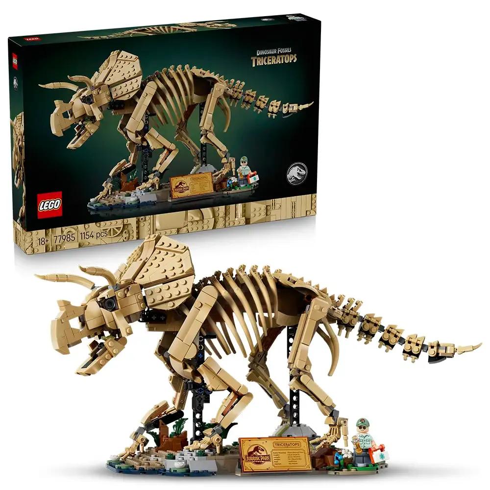 LEGO 77985 Jurassic World Fósseis de Dinossauros: Triceratops (18+ anos - 1154 peças), miniatura 3