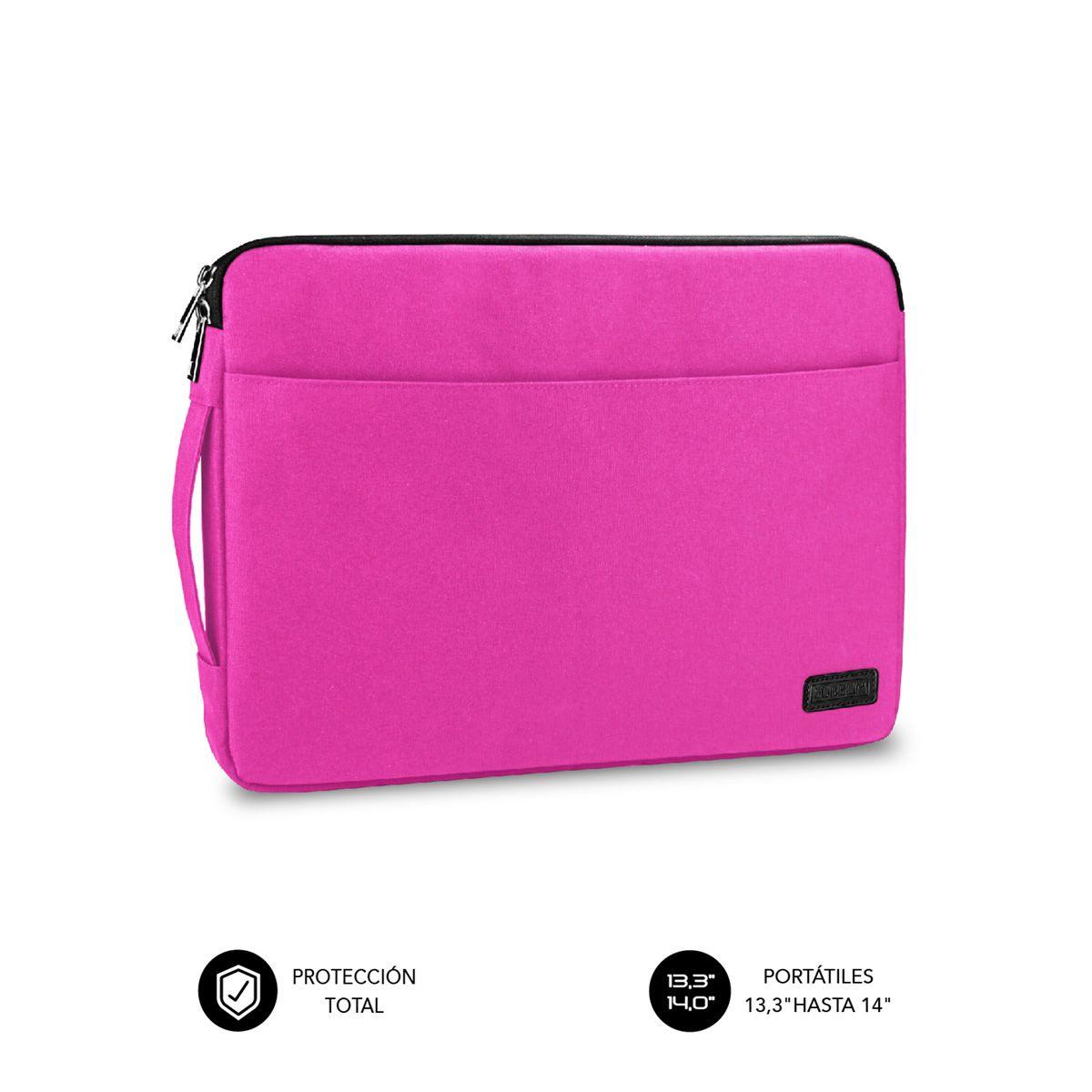 Capa para Portátil SUBBLIM Sleeve Urban 13.3-14 (14" - Poliéster - Altura 24,5 cm - Rosa)
