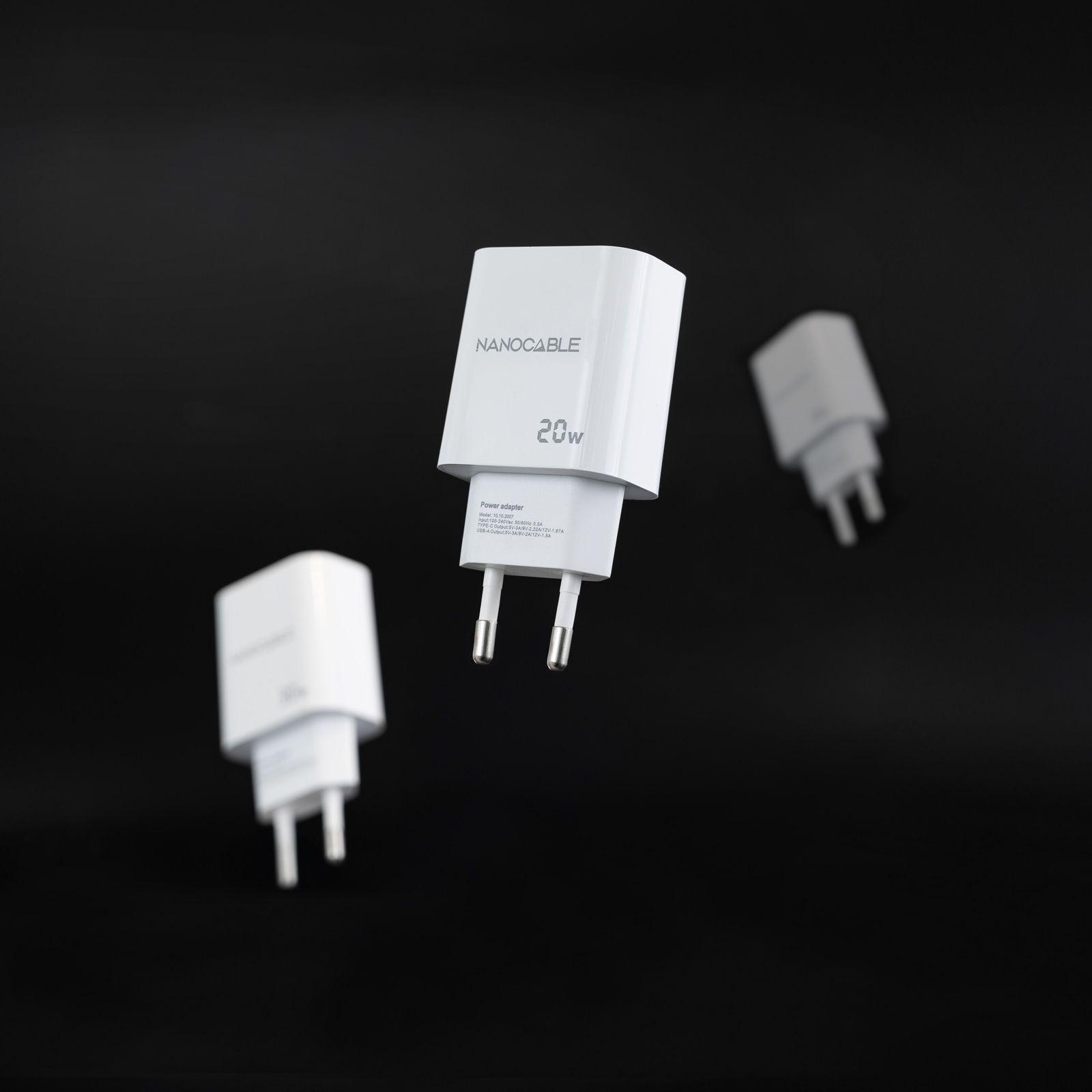 Carregador de Parede NANOCABLE 10.10.2007 (20 W - Branco) — miniatura 2